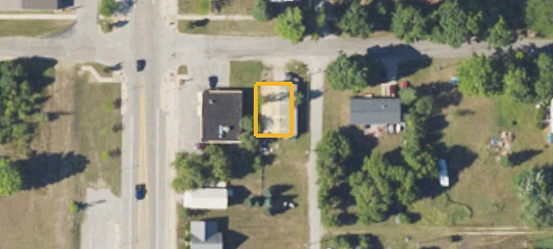 Commercial Warehouse Building with Garage Door