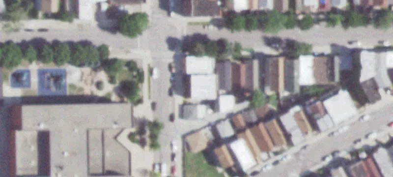 Corner Multifamily with Brick Buildings