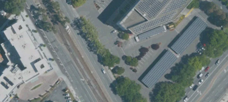 Corner Office Building with Outdoor Seating