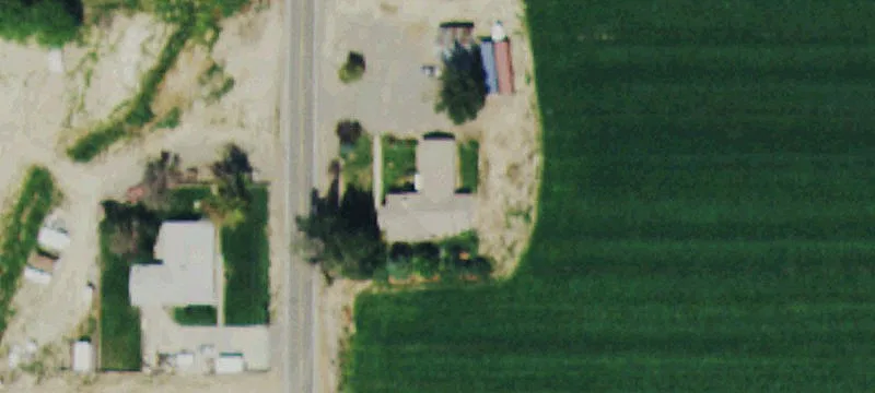 Hay Farm with Barn and Silos