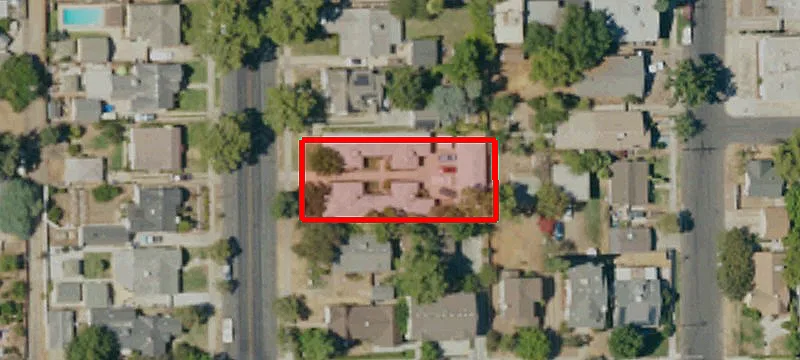 Fourplex with Detached Garages