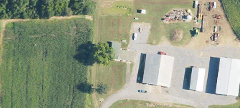 Open Farmland with Two Barns