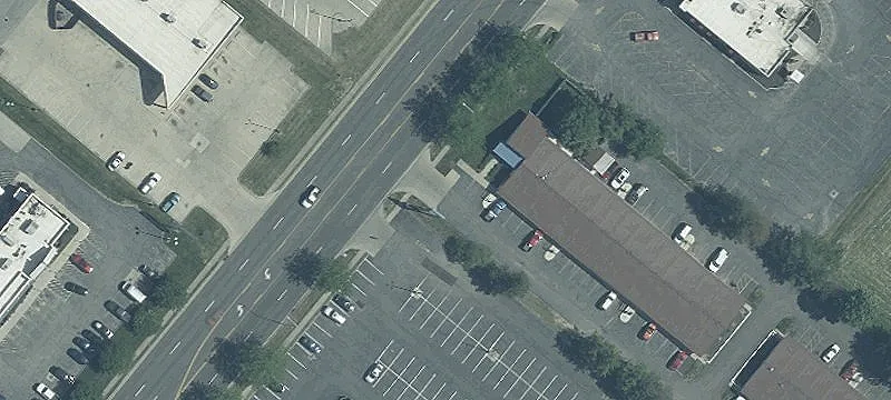 Drive-Thru Restaurant with Pylon Sign