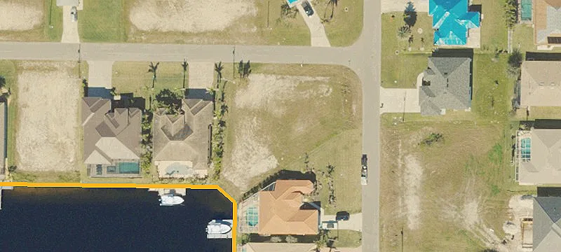 Corner Waterfront Land with Dock
