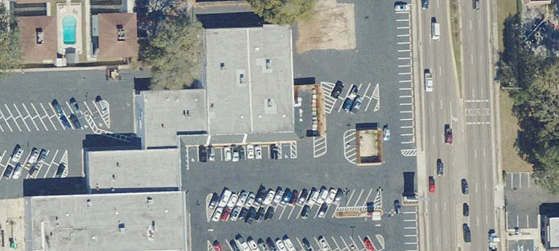 L-Shaped Shopping Center