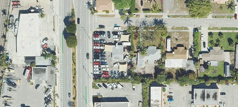Fenced Auto Sales Lot Property