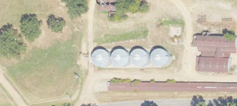 Agricultural Land with Grain Bins