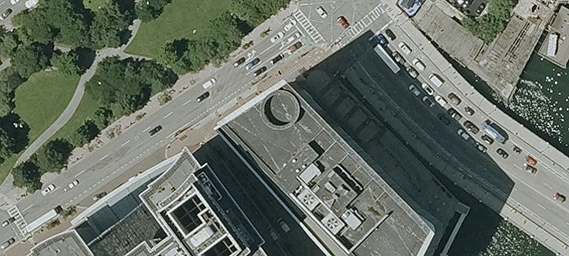Office Building with Harbor Views