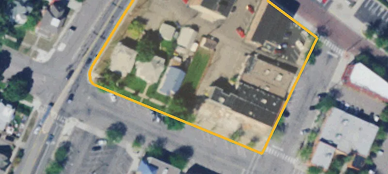 Fenced Downtown Development Lot