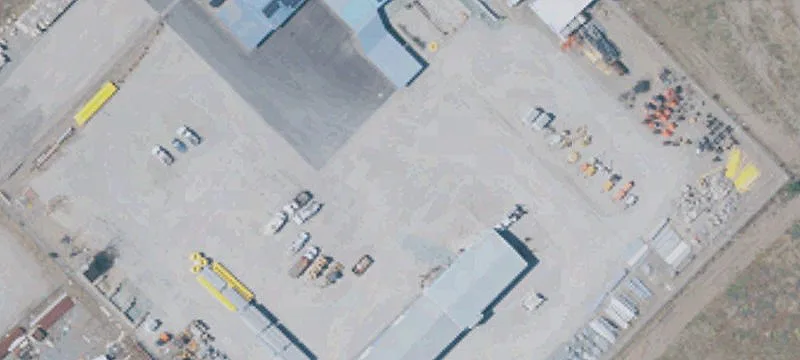 Fenced Industrial Land Site