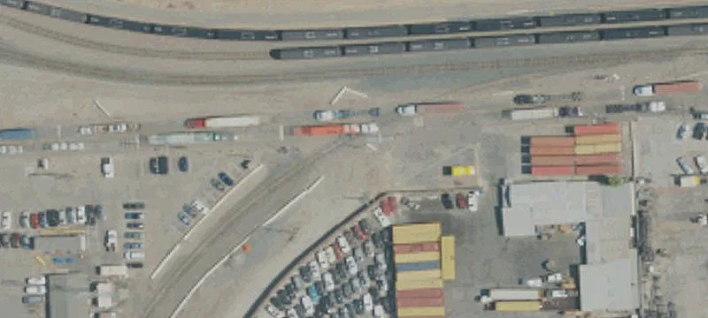 Industrial Yard with Container Storage