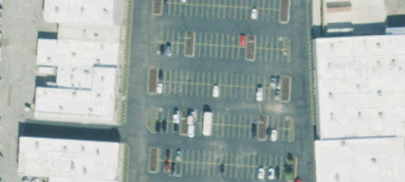 Shopping Center with LED-Lit Parking