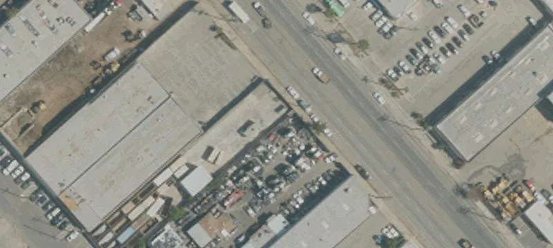 Fenced Yard Metal Warehouse