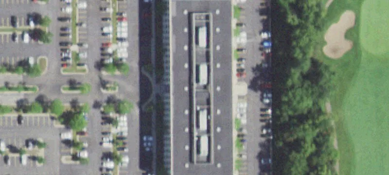 Modern Office Building with Pond