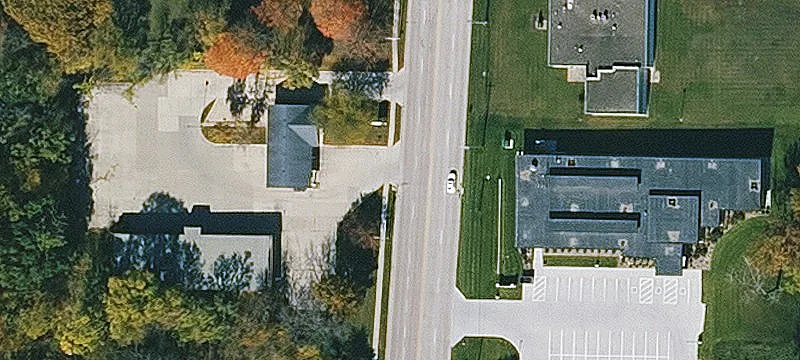 Single-Story Office Building with New Roof