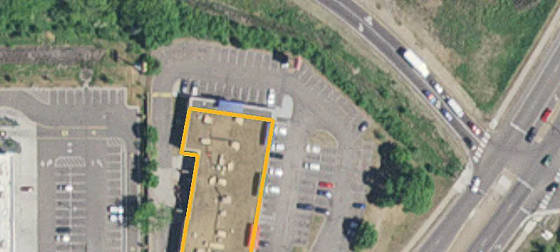 Shopping Center Retail Space with Pylon Signage