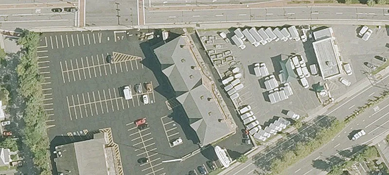 Retail and Office Center with Curb Cuts