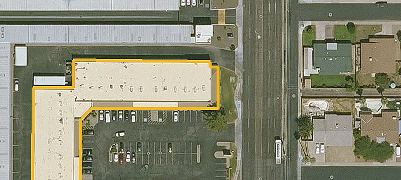 Shopping Center with Roll-Up Door