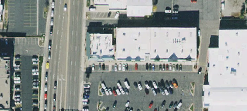 Shopping Center with Roll-Up Door Storage