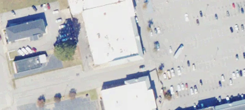 Shopping Center with Large End Cap