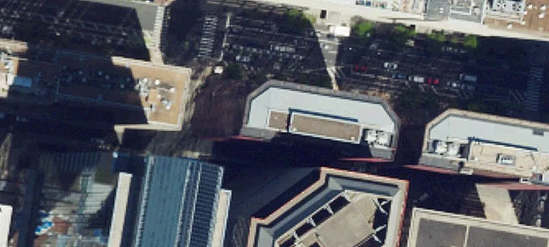 Two-Tower Office Building with Glass Atrium