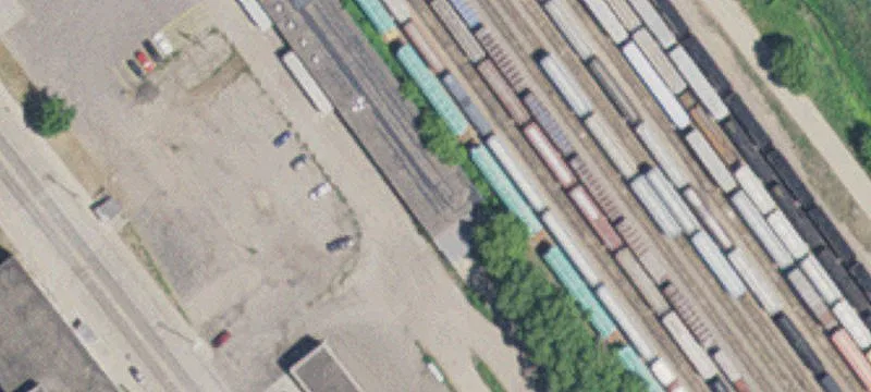 Low-Slung Railroad Storage Warehouse