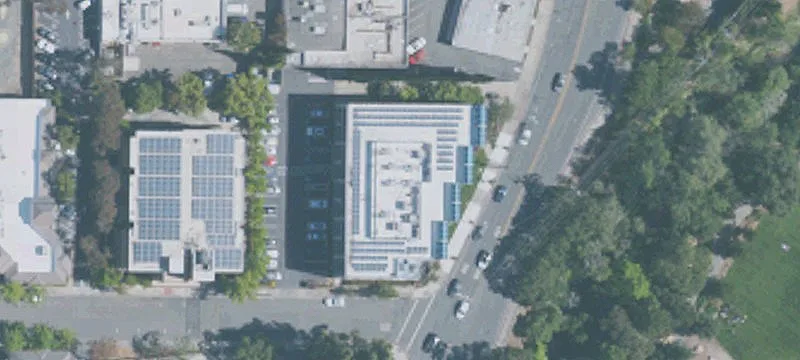 Downtown Office Building with Solar-Powered Power