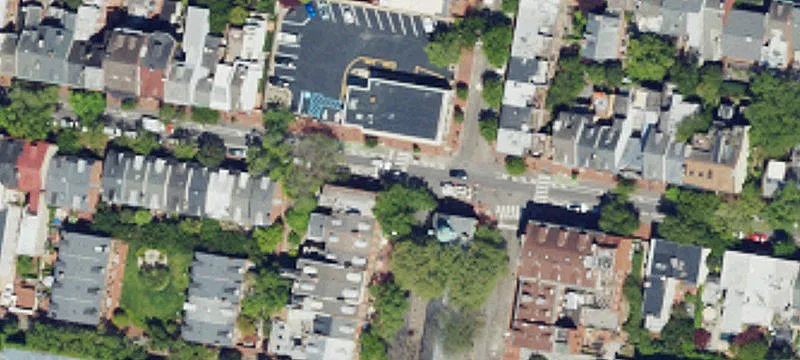 Office Building on Historic Cobblestone Street