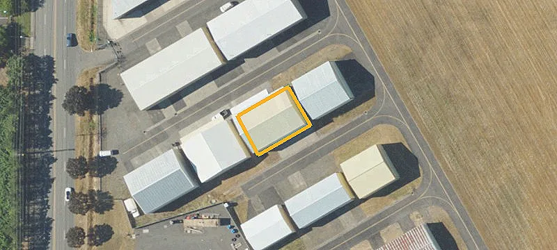 Aviation Hangar with Two Bi-Fold Doors
