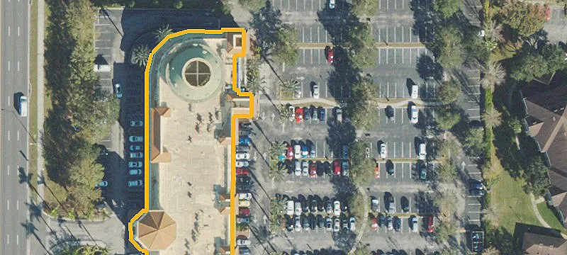 Shopping Center with Monument & Building Signage