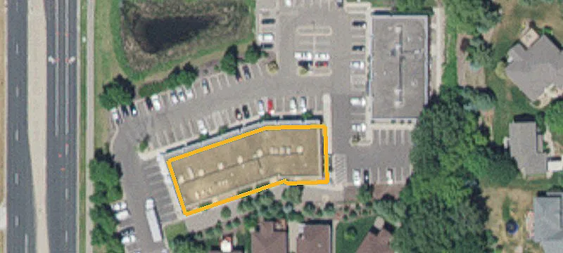 Shopping Center Retail Space with Signage
