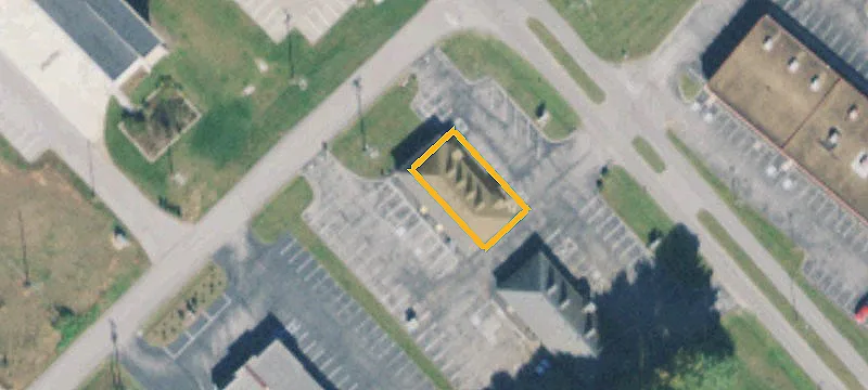 Brick Office Building with Paved Parking