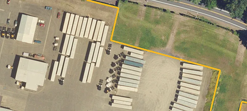 Truck Terminal with Trailer Stalls
