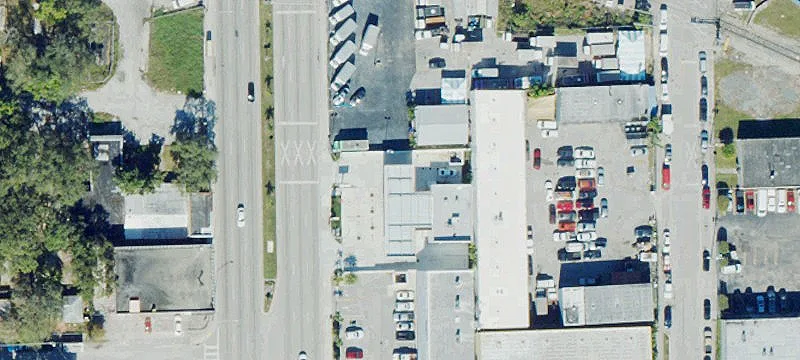 Auto Shop with New Roof