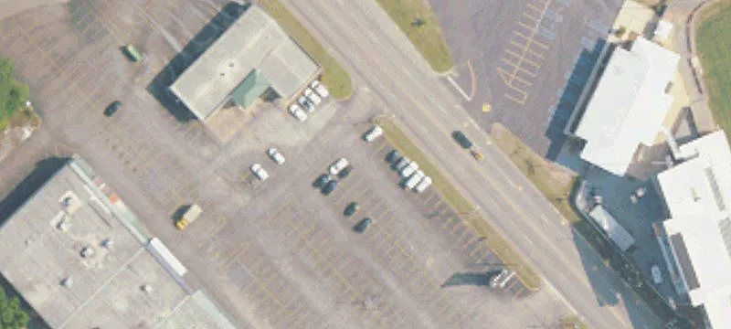 Strip Shopping Center with Resurfaced Parking