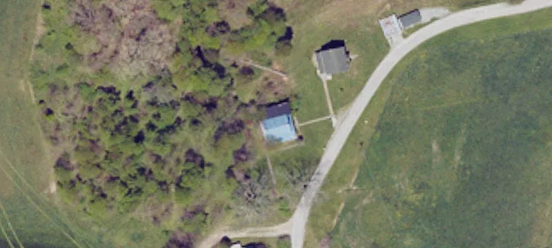 Farm With Bank Barn