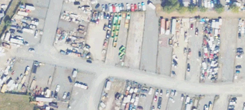 Fenced Industrial Storage Yard