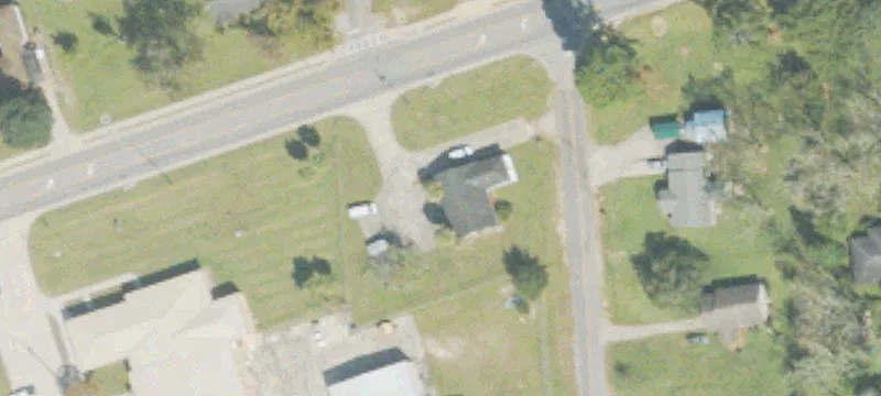 Corner-Lot Brick Office Building