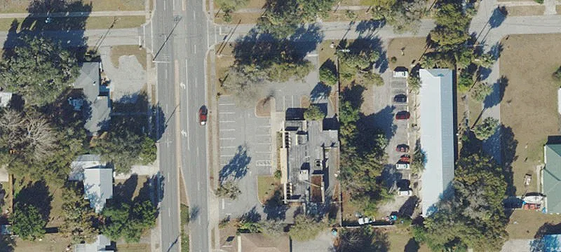 Office Building with Drive-Through Lanes