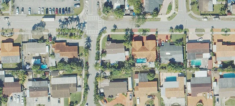 Corner-Lot Duplex with Tile Roof