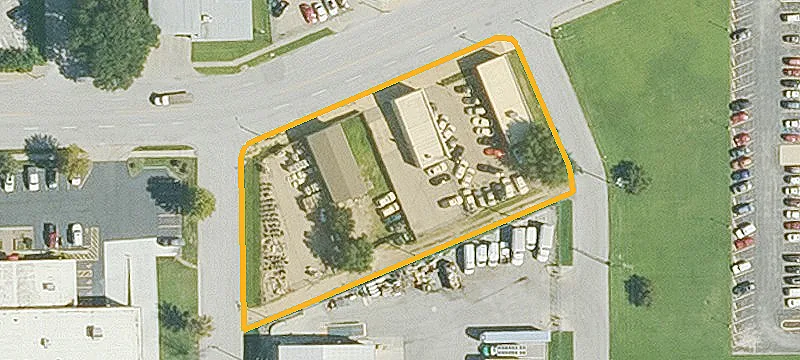 Two-Story Auto Shop with Gated Lot