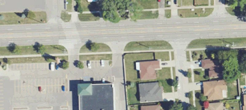 Signalized-Corner Shopping Center