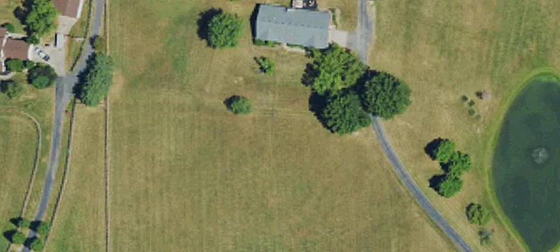 Farm with Barn and Pond