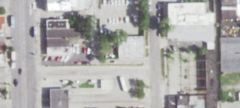 Vacant Brick Automotive Building