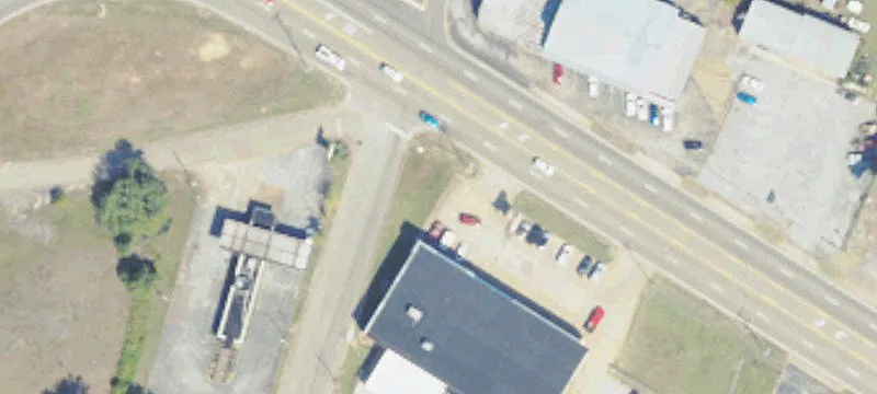 Fenced Warehouse Building