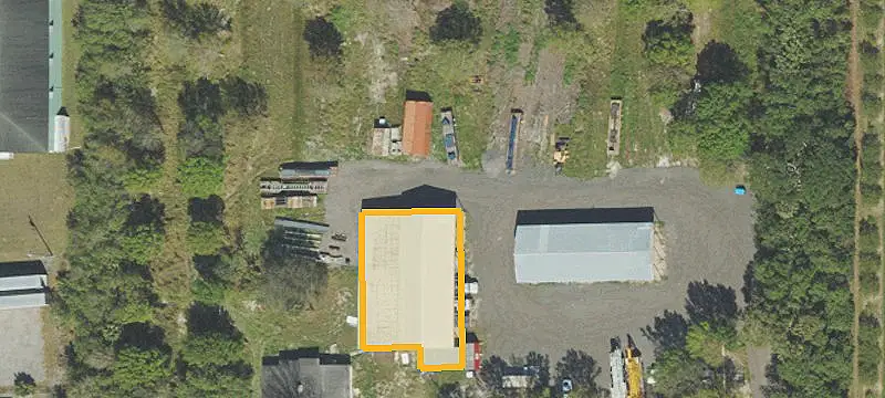 Industrial Yard with 2 Pole Barns