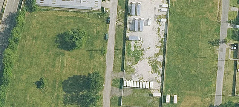 Fenced Industrial Storage Yard