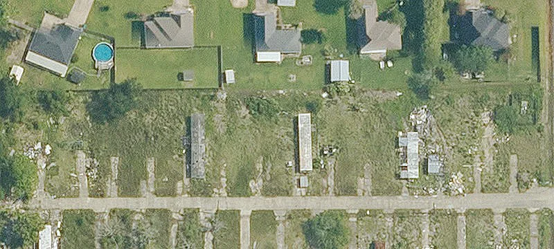 Mobile Home Park with Concrete Drives