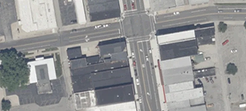 Mixed-Use Building with New Roof