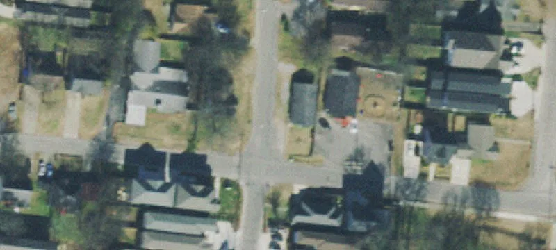 One-Story Duplex on Corner Lot